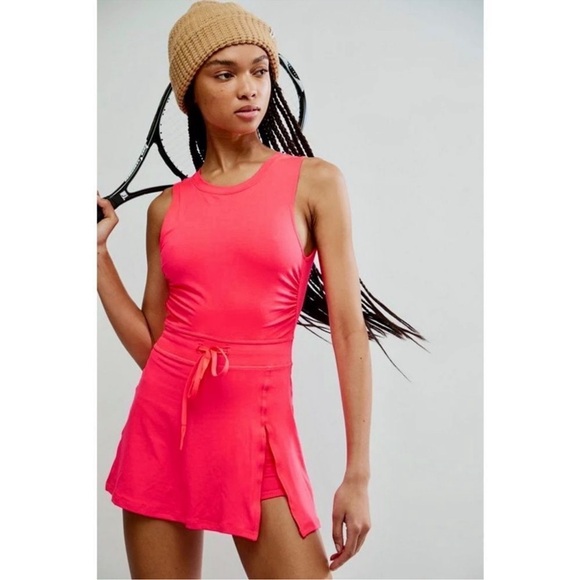 FP Movement by Free People Dresses & Skirts - Free People Movement Easy Does It Dress Skortsie Mini Sunset Pink Large NWOT